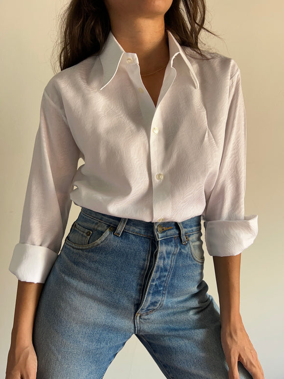 Camicia bianca zebrata