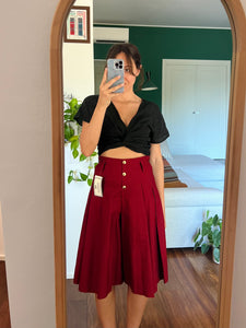 Gonna pantalone bordeaux