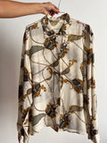 Camicia di seta panna barocca
