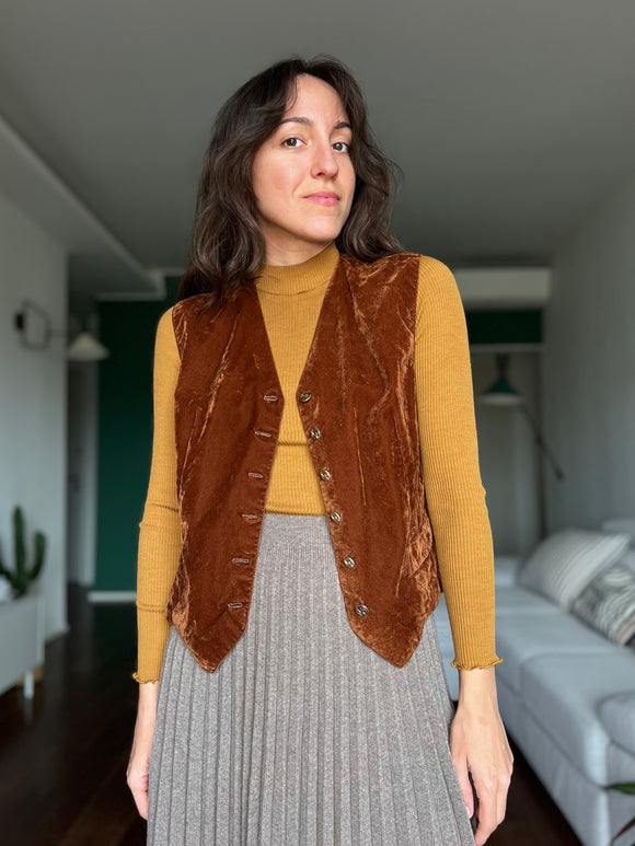 Gilet sartoriale di velluto