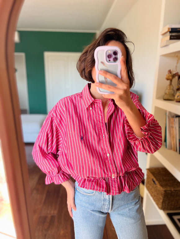 Camicia Gilbi Ralph Lauren fuxia righe