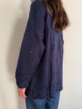 Maglione traforato blu