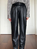 Pantalone di pelle nero
