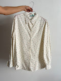 Camicia a fiorellini lilla e azzurri