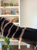 PRE ORDINE • Maglione over nero righe noce
