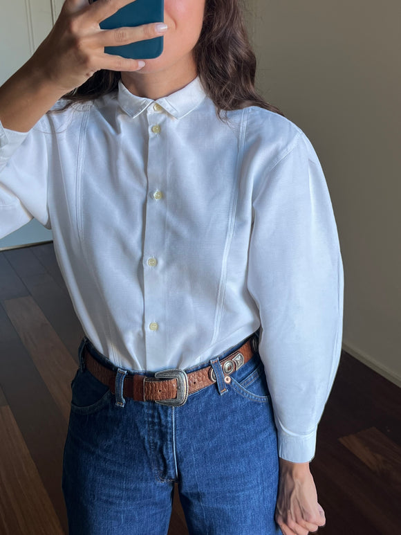 Camicia bianca mini colletto