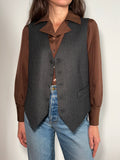 Gilet sartoriale grigio gessato