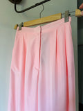 Pantalone sartoriale con le pince satin rosa