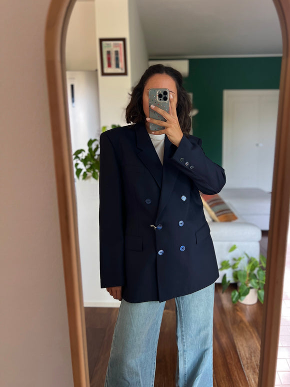 Blazer blu doppio petto