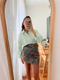 Combo pareo + camicia Ralph Lauren • fiori e righe verdi