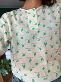 T-shirt verdura 🥦🫑🥬 bianca
