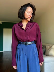 Camicia sartoriale seta vinaccia