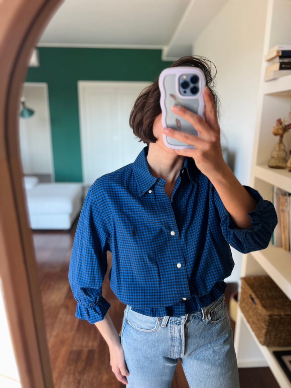 Camicia Gilbi Ralph Lauren quadretti bluette