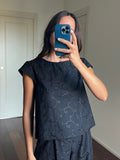 PRE ORDINE • Maglietta cotone nero ricamato