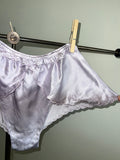 Completino di seta con top corto lilla