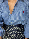 Combo pareo + camicia Ralph Lauren • blu fiori e vichy