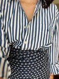 Combo pareo + camicia Ralph Lauren • bianco e blu righe e fiorellini