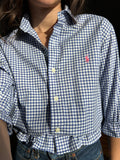 Camicia Gilbi Ralph Lauren quadretti blu con colletto