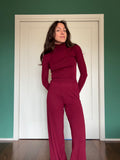 PRE ORDINE PERSONALIZZATO • Pantalone lana merino • bordeaux