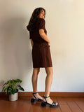Abito di cotone marrone