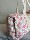 Borsa weekend fiori rosa