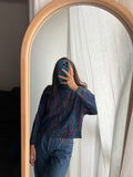 Maglione corto multicolor