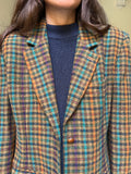 Blazer marrone quadretti colorati