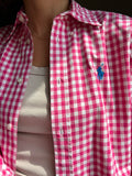 Camicia Ralph Lauren quadretti fuxia