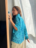 Camicia indiana modello maschile S/M turchese