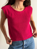 Top fuxia in maglia