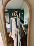Completo beige con gilet