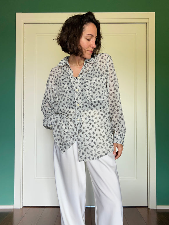 Camicia fiorellini + mini pois