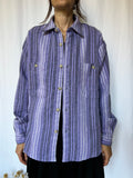 Camicia a righe lilla