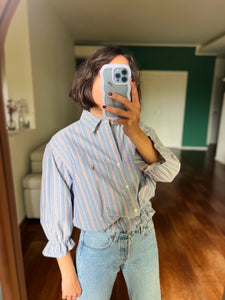 Camicia Gilbi Ralph Lauren azzurra righe arancioni