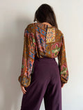 PRE ORDINE • Camicina handmade paisley violetta