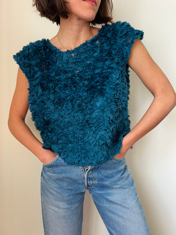 Maglietta ottanio fluffy