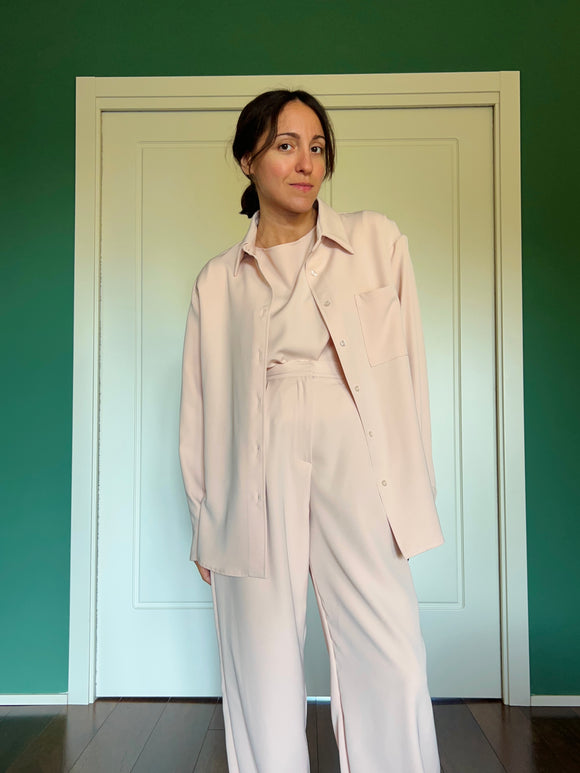 Camicia sartoriale cipria