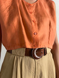 Pantalone cupro beige
