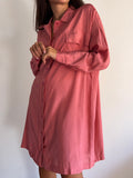 Chemisier cupro rosa