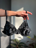 Reggiseno di seta mod.1 • triangolo • nero