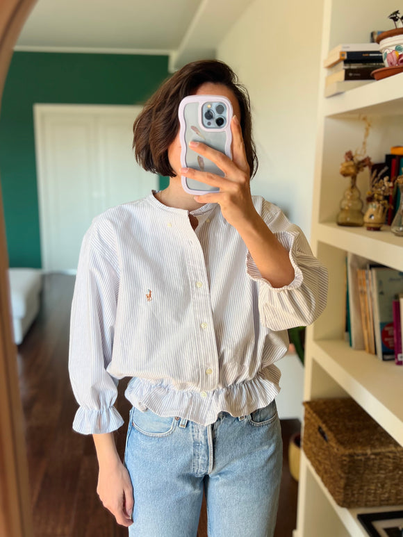 Camicia Gilbi Ralph Lauren righe grigine