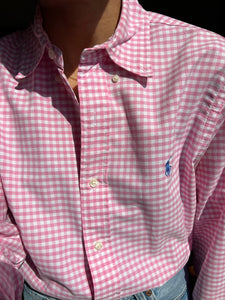 Camicia Ralph Lauren quadretti rosa scuro