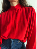 Camicia rossa di seta