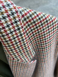 Blazer pied de poule con bordeaux e verde