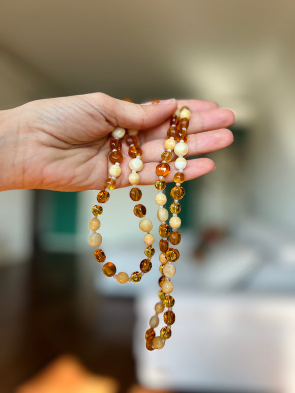 Collana perle arancioni