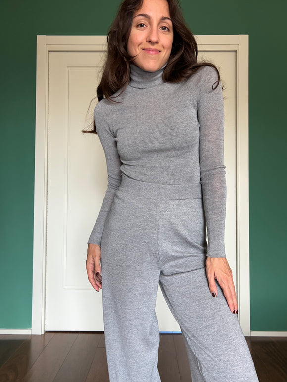 Dolcevita lana merino grigio