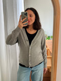Cardigan grigio puro cachemire