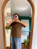 T-shirt luccicante marrone