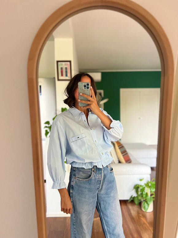 Camicia Gilbi Lacoste righe azzurrine