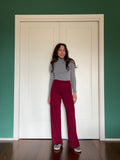 PRE ORDINE PERSONALIZZATO • Pantalone lana merino • bordeaux